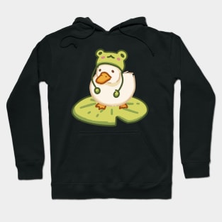 Duck with frog hat Hoodie